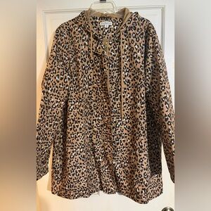 Kim Rogers Leopard Print Hooded Jacket
